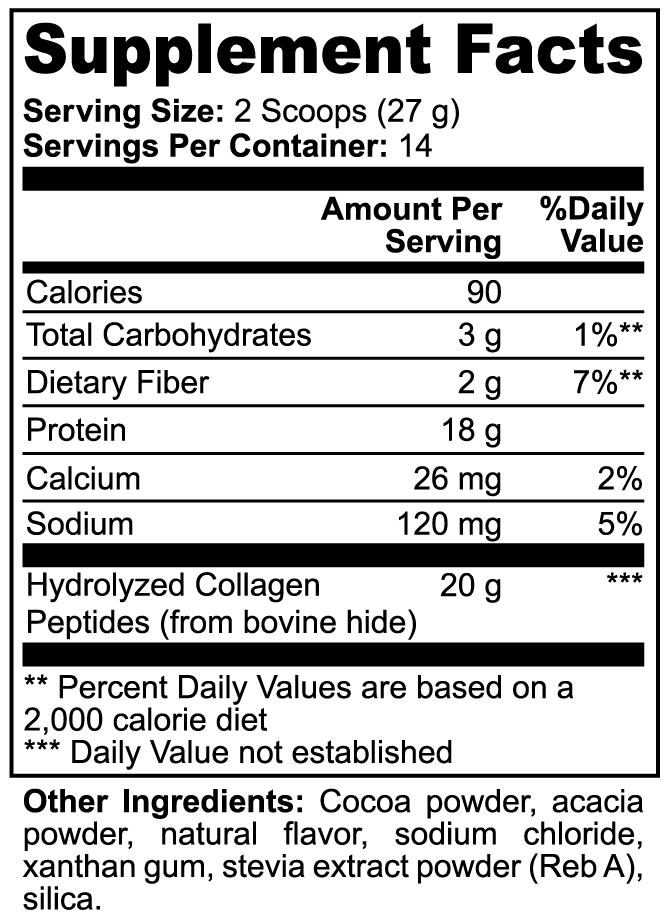 Collagen & Cocoa Puffs - Grass-Fed Collagen Peptides Powder (Chocolate)
