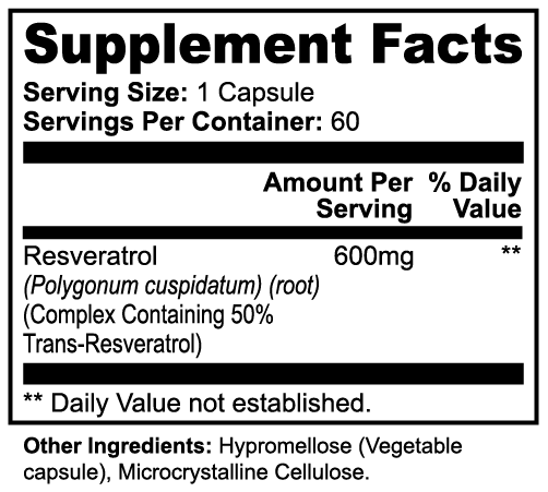 Resv-olutionary - Resveratrol 50% 600mg