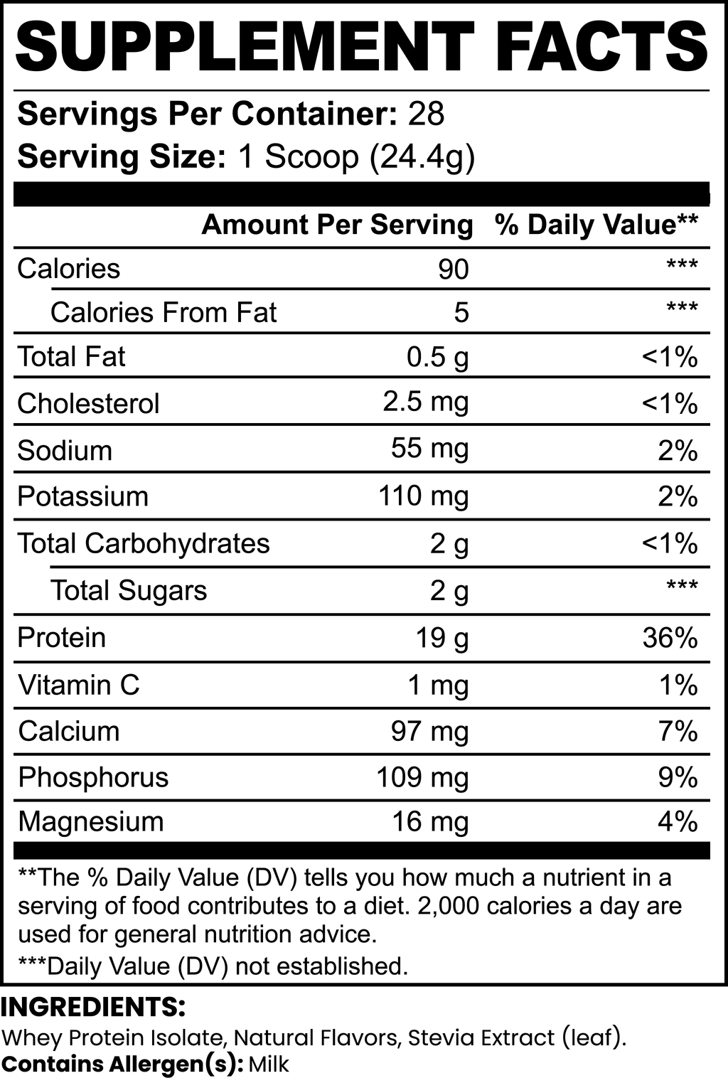 Whey Out Front - Pure3 100% Whey Protein Isolate (Vanilla)