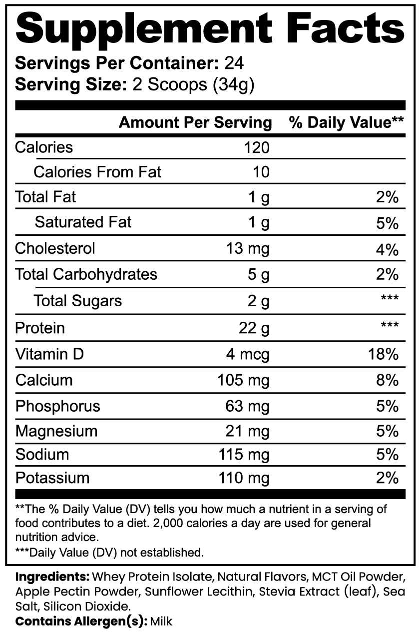 Whey Too Legit - Advanced 100% Whey Protein Isolate (Vanilla)