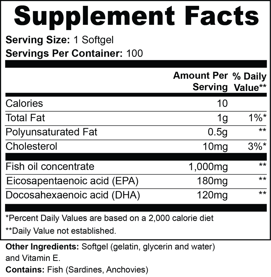 Oh Mega Deal - Omega-3 EPA 180mg + DHA 120mg