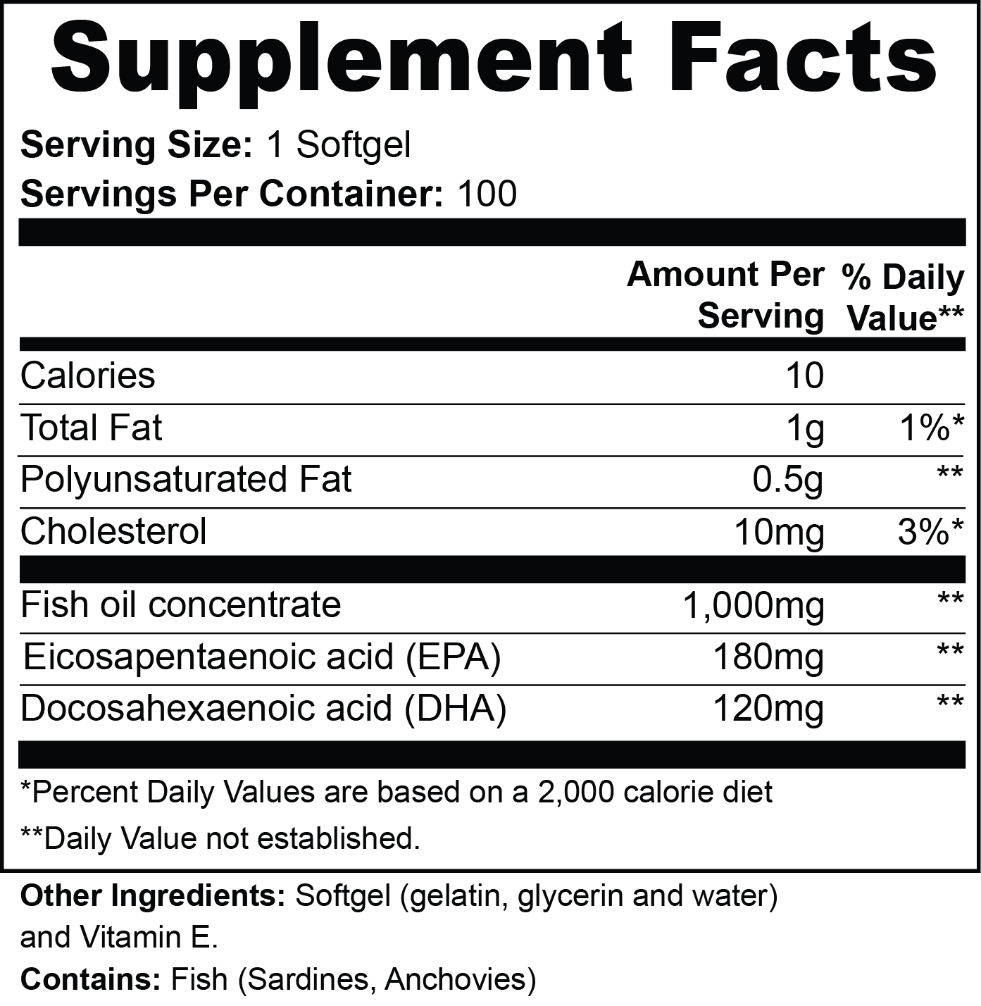 Oh Mega Deal - Omega-3 EPA 180mg + DHA 120mg