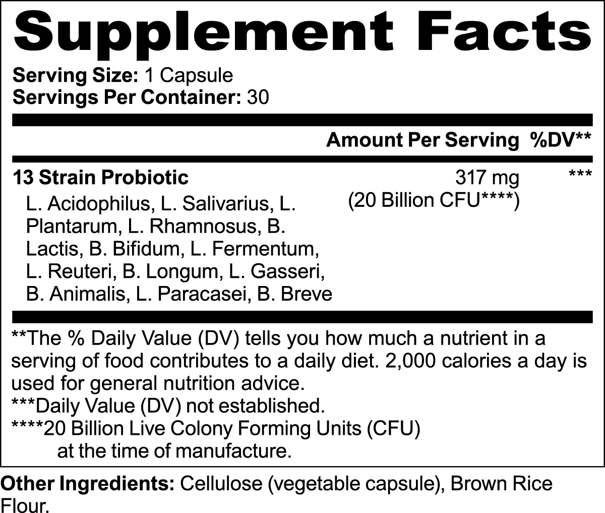 Pro 20 Billion Served - Probiotic 20 Billion