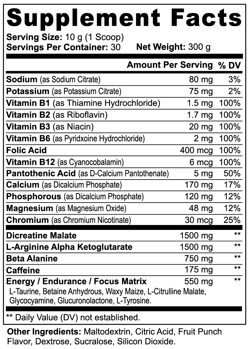 Nitric Shockwave - Nitric Shock Pre-Workout Powder (Fruit Punch)